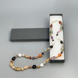 Mixed Natural Crystals & Stones Necklace